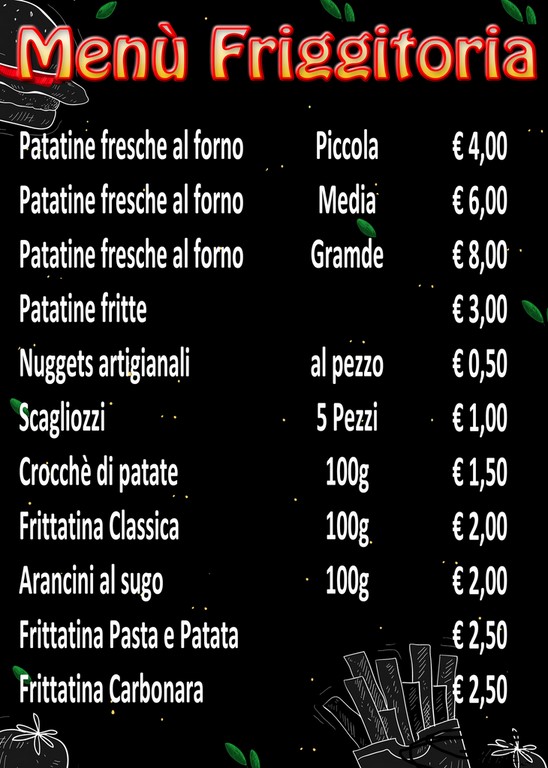 Menù Friggitoria